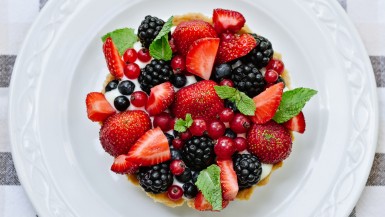 Cake met bosvruchten