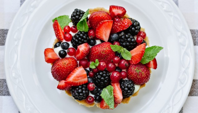 Cake met bosvruchten