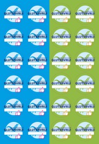 Stickervel 24 stuks met naamlabel