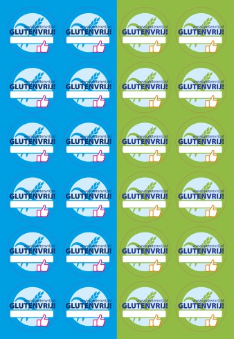 Stickervel 24 stuks met naamlabel