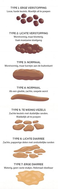 zeven poepsoorten